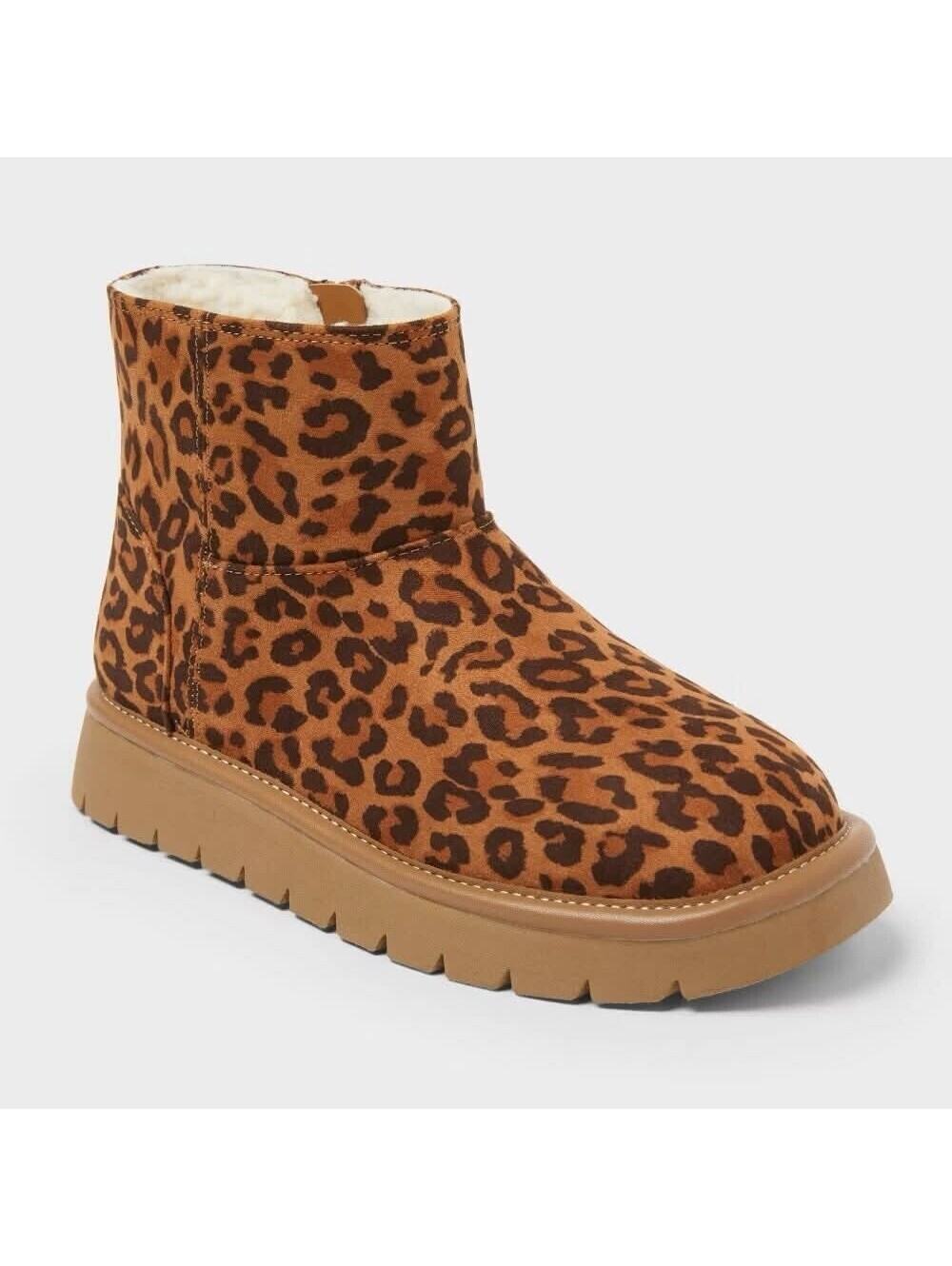 NEW Cat & Jack: size 11 Girls' Honor Faux Suede Style Boots - Cheetah